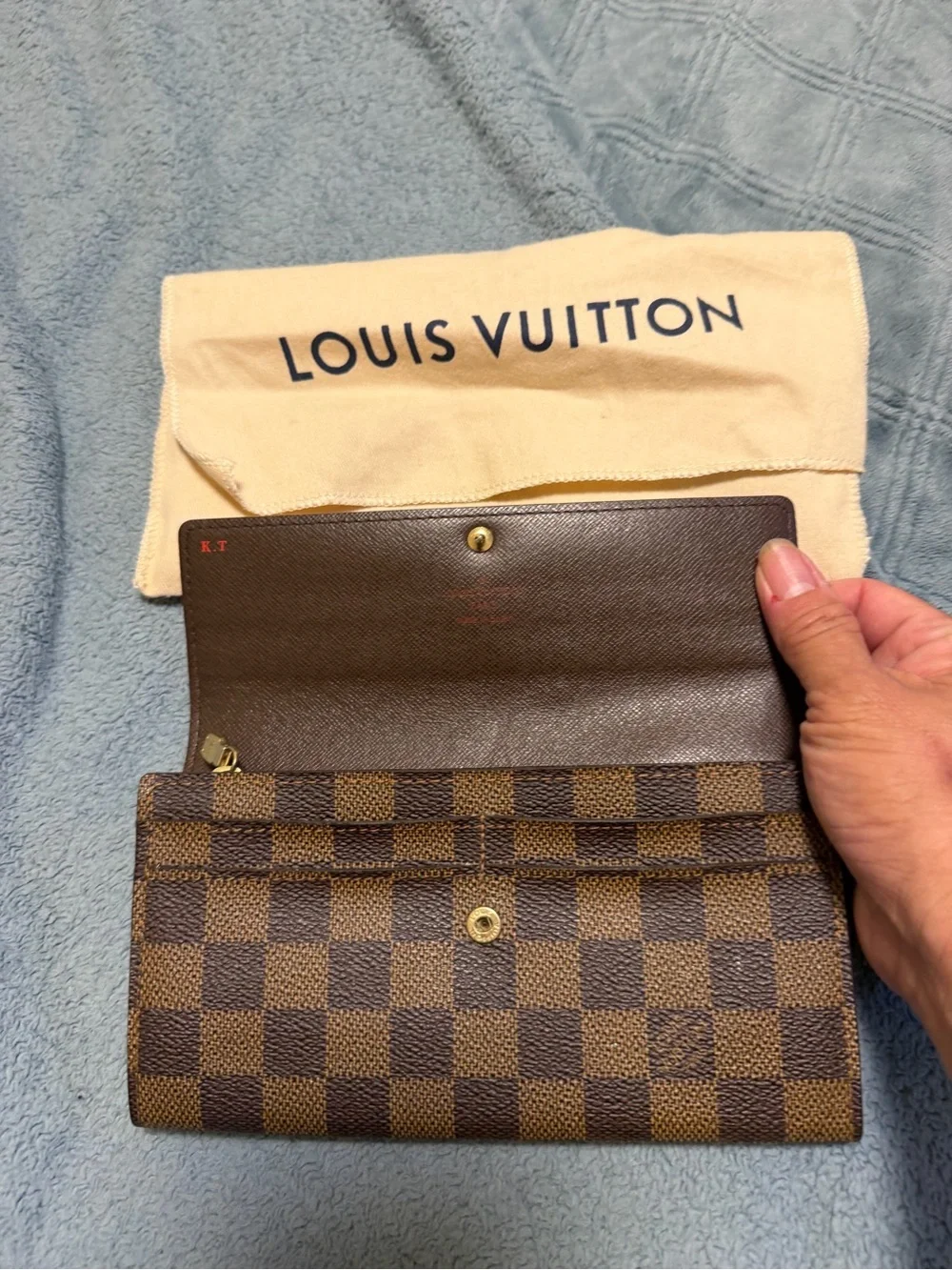 Louis Vuitton Damier Ébène Checkered Brown & Dark Brown Continental Wallet